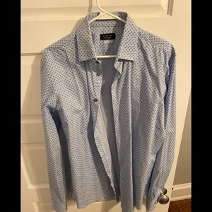 Zara men’s Large slim fit light blue dress shirt